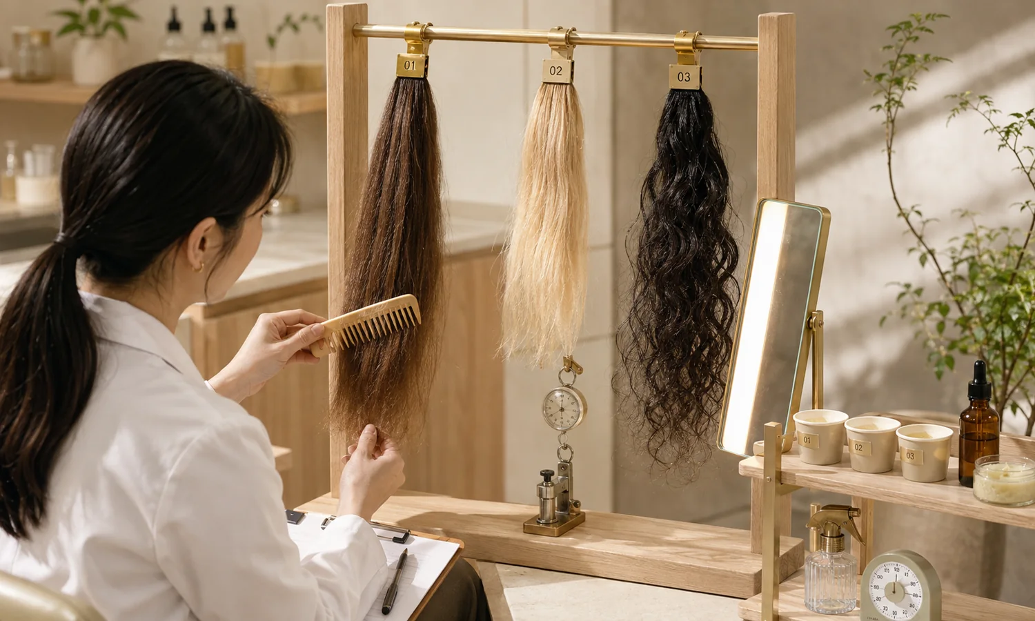 Salon hair tress formula evaluation for dry damaged and frizzy hair Salon hair tress formula evaluation for dry damaged and frizzy hair